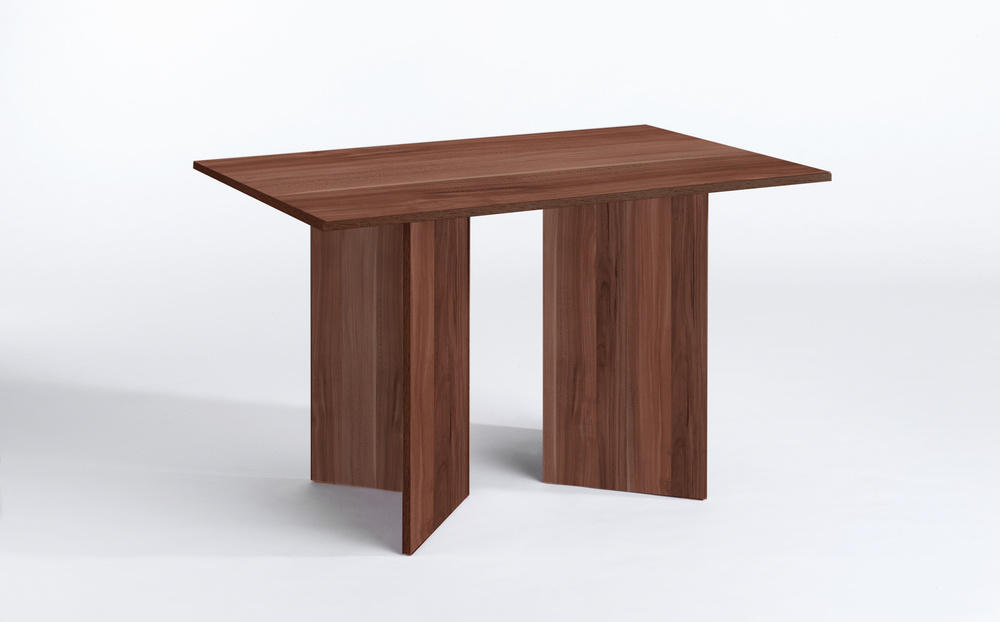 ANGLE 110 Table melamine walnut 110 x 70, H 75 cm